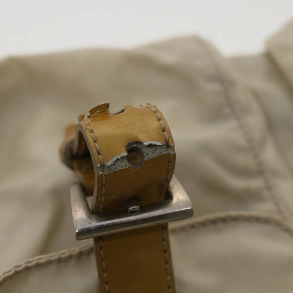 PRADA Backpack Nylon Beige Auth 38500 - Picture 8 of 16